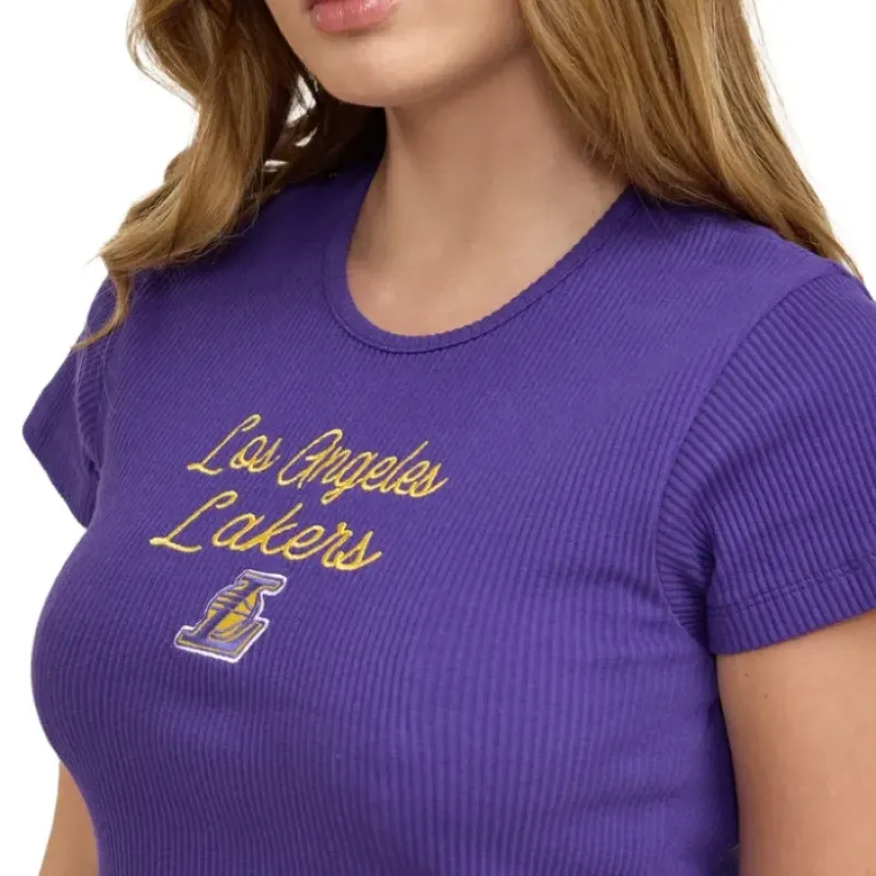 Flash Sale Los Angeles Lakers Sport Night Womens Baby Tee - KTGCaps - Baseball caps for various teams, purchased online at a discount