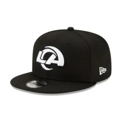 New Los Angeles Rams Basic Black amp White 9FIFTY Snapback - KTGCaps - Baseball caps for various teams, purchased online at a discount