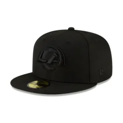 Cheap Los Angeles Rams Black On Black 59FIFTY Fitted Hat - KTGCaps - Baseball caps for various teams, purchased online at a discount