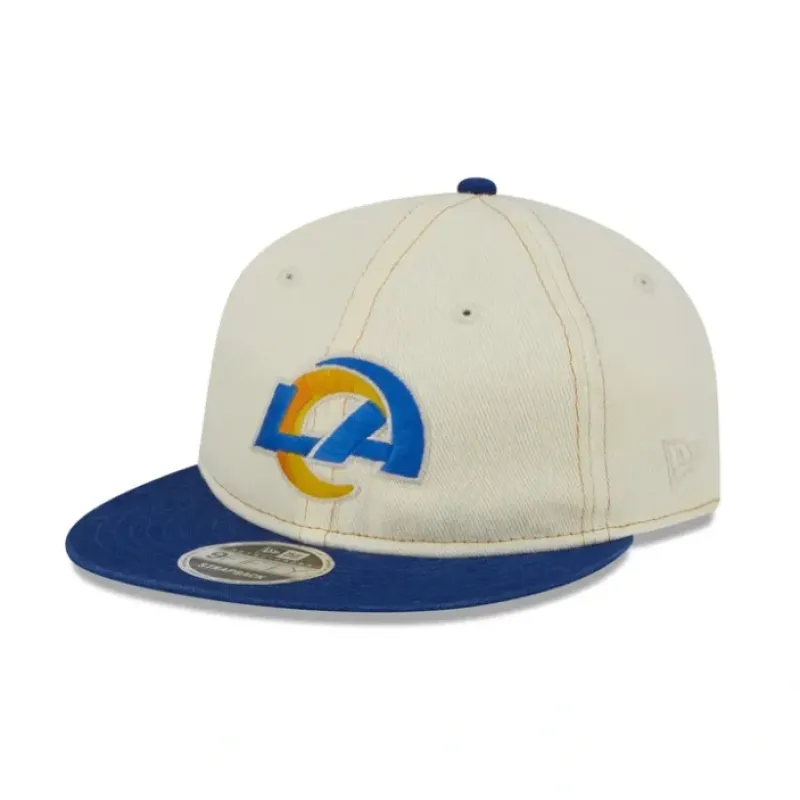 New Los Angeles Rams Chrome Denim Retro Crown 9FIFTY Adjustable Hat - KTGCaps - Baseball caps for various teams, purchased online at a discount