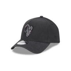 Discount Los Angeles Rams Logo Essentials Black 9FORTY AFrame Snapback Hat - KTGCaps - Baseball caps for various teams, purchased online at a discount