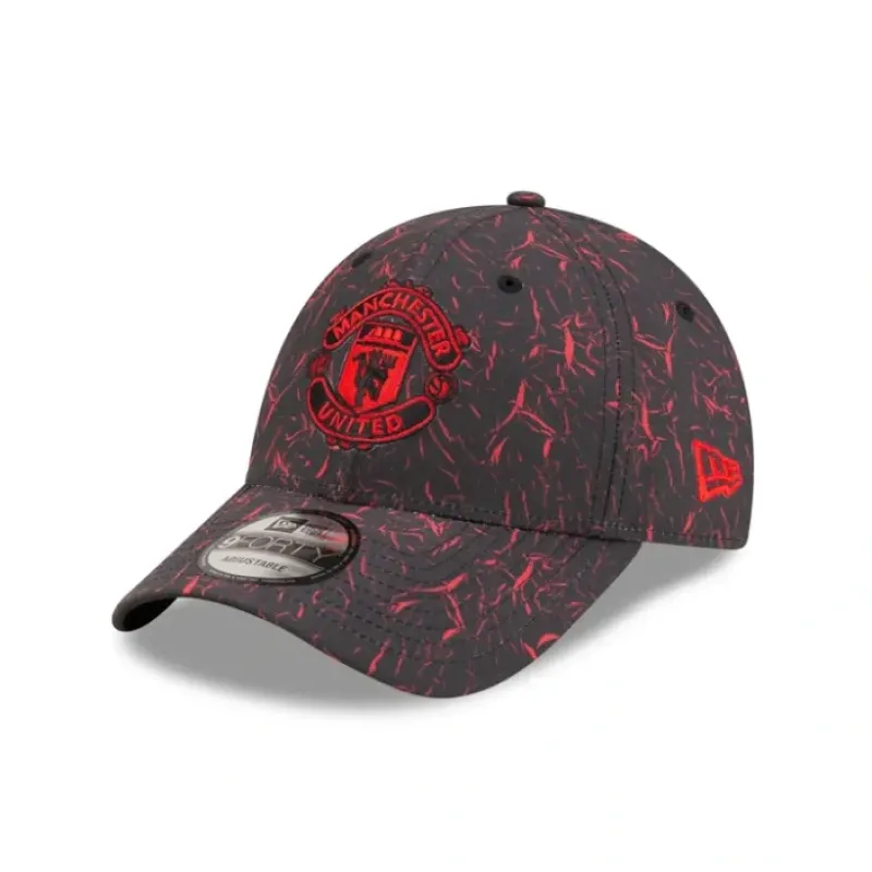 Online Manchester United Crinkle All Over Print 9FORTY Adjustable Hat - KTGCaps - Baseball caps for various teams, purchased online at a discount