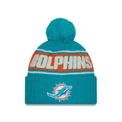 New Miami Dolphins 2024 Cold Weather Kids Pom Knit Hat - KTGCaps - Baseball caps for various teams, purchased online at a discount