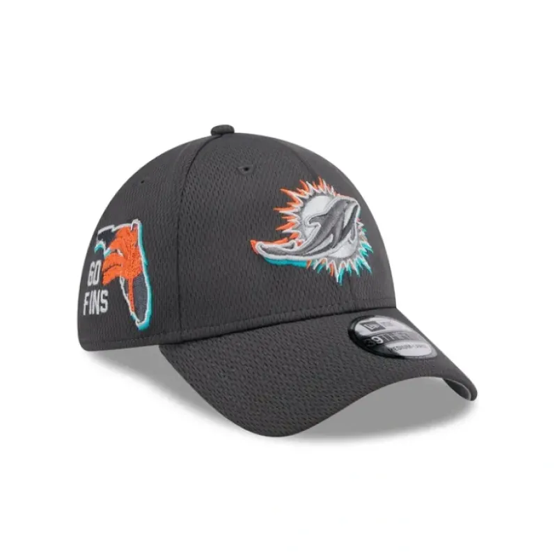 Cheap Miami Dolphins 2024 Draft 39THIRTY Stretch Fit Hat - KTGCaps - Baseball caps for various teams, purchased online at a discount