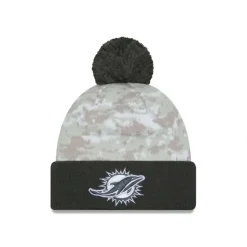New Miami Dolphins 2024 Salute to Service Pom Knit Hat - KTGCaps - Baseball caps for various teams, purchased online at a discount