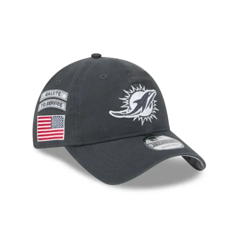 Outlet Miami Dolphins 2024 Salute to Service 9TWENTY Adjustable Hat - KTGCaps - Baseball caps for various teams, purchased online at a discount