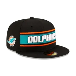 Cheap Miami Dolphins 2024 Sideline Black 59FIFTY Fitted Hat - KTGCaps - Baseball caps for various teams, purchased online at a discount