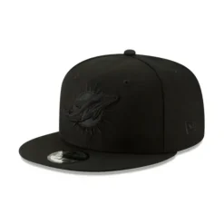 Hot Miami Dolphins Basic Black On Black 9FIFTY Snapback Hat - KTGCaps - Baseball caps for various teams, purchased online at a discount