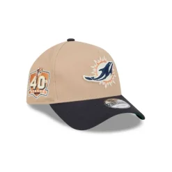 Fashion Miami Dolphins Beige Khaki 9FORTY AFrame Snapback Hat - KTGCaps - Baseball caps for various teams, purchased online at a discount
