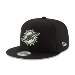 New Miami Dolphins Black and White 9FIFTY Snapback Hat - KTGCaps - Baseball caps for various teams, purchased online at a discount