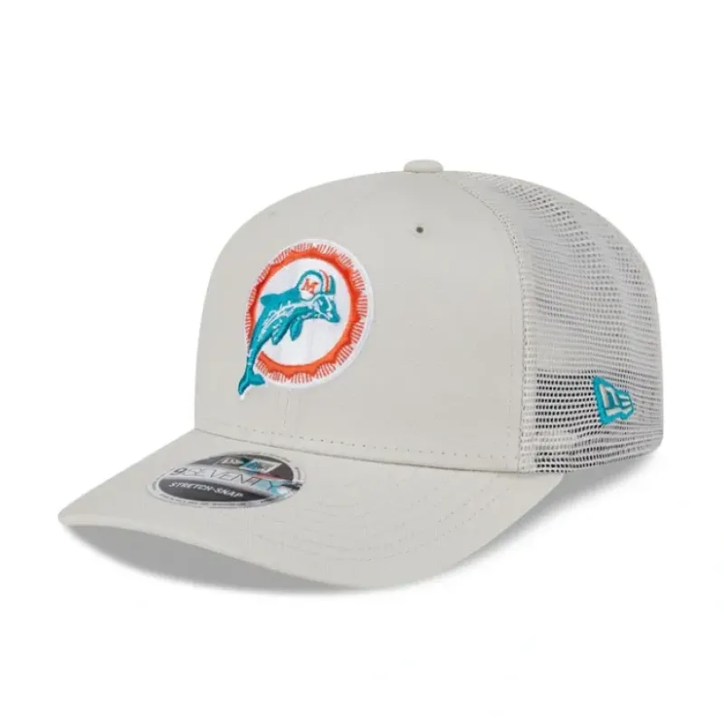 Flash Sale Miami Dolphins Canvas 9SEVENTY Trucker Hat - KTGCaps - Baseball caps for various teams, purchased online at a discount