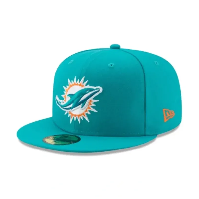 Shop Miami Dolphins Teal 59FIFTY Fitted Hat - KTGCaps - Baseball caps for various teams, purchased online at a discount