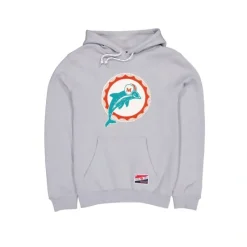 Best Miami Dolphins Throwback Gray Hoodie - KTGCaps - Baseball caps for various teams, purchased online at a discount