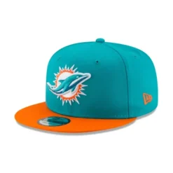 Flash Sale Miami Dolphins Two Tone 9FIFTY Snapback Hat - KTGCaps - Baseball caps for various teams, purchased online at a discount