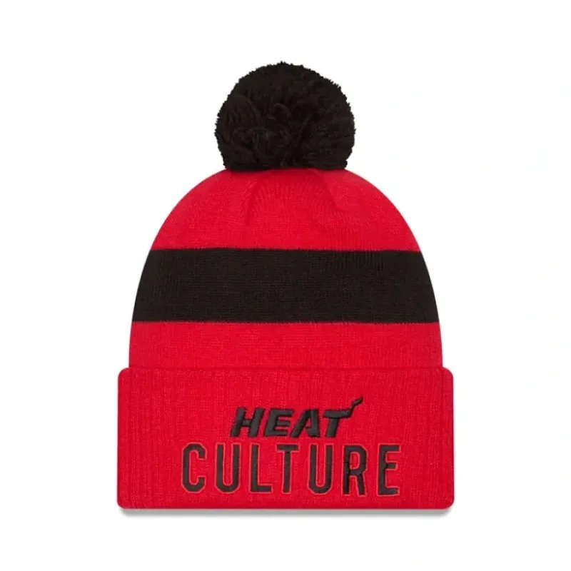 Cheap Miami Heat 2024 City Edition Pom Knit Hat - KTGCaps - Baseball caps for various teams, purchased online at a discount