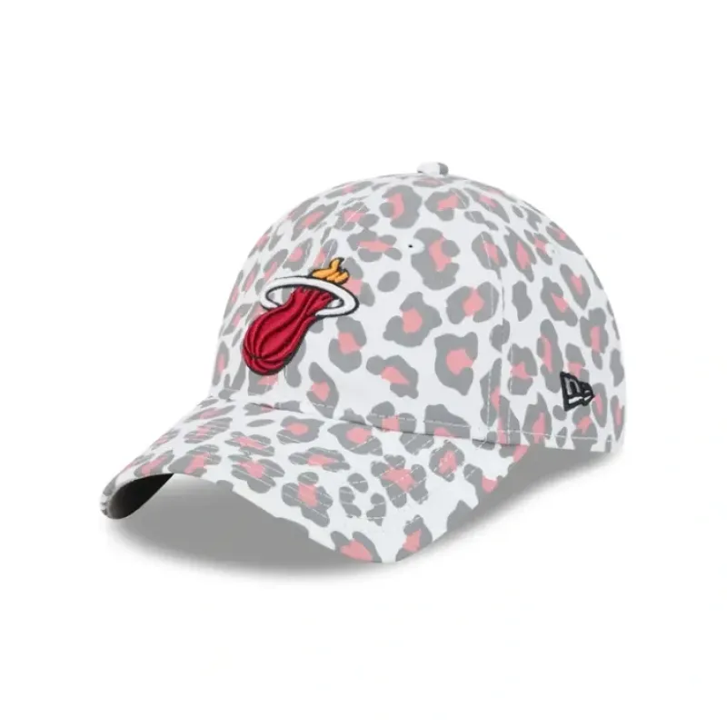 Best Sale Miami Heat Active Animal Print Womens 9TWENTY Adjustable Hat - KTGCaps - Baseball caps for various teams, purchased online at a discount