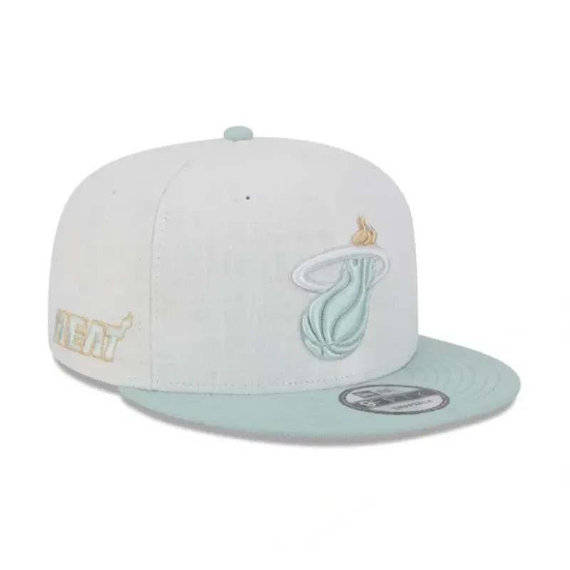 Shop Miami Heat Minty Breeze Logo Select 9FIFTY Snapback Hat - KTGCaps - Baseball caps for various teams, purchased online at a discount