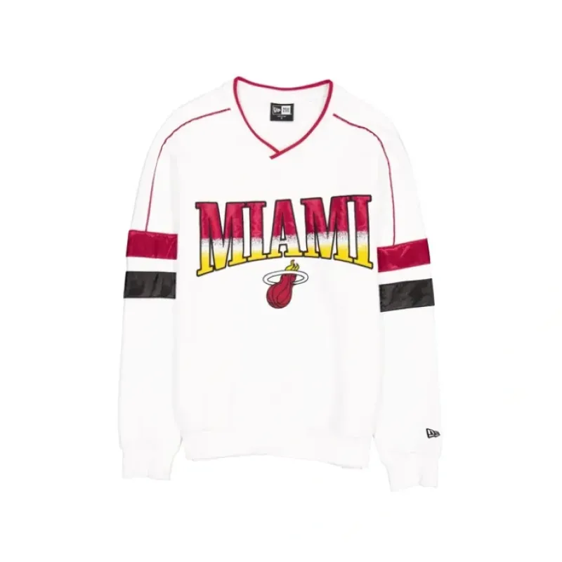 Shop Miami Heat Sport Classics White Crewneck - KTGCaps - Baseball caps for various teams, purchased online at a discount