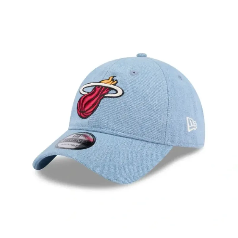 Hot Miami Heat Washed Denim 9TWENTY Adjustable Hat - KTGCaps - Baseball caps for various teams, purchased online at a discount