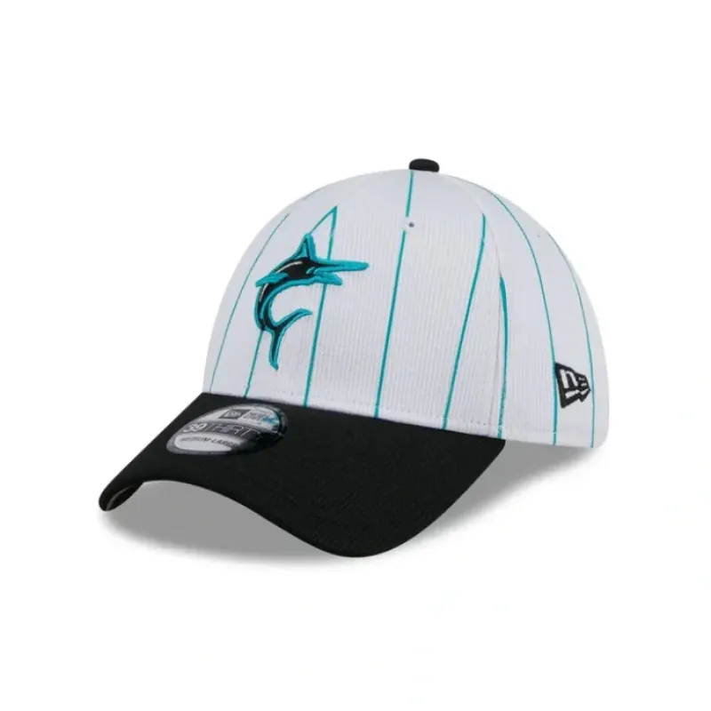 Fashion Miami Marlins 2024 Batting Practice 39THIRTY Stretch Fit Hat - KTGCaps - Baseball caps for various teams, purchased online at a discount
