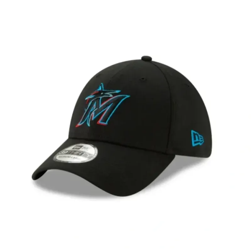Outlet Miami Marlins 2019 Team Classic 39THIRTY Stretch Fit Hat - KTGCaps - Baseball caps for various teams, purchased online at a discount