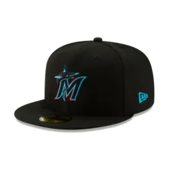 New Miami Marlins Authentic Collection 59FIFTY Fitted Hat - KTGCaps - Baseball caps for various teams, purchased online at a discount