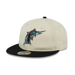 Best Miami Marlins Chrome Denim Retro Crown 9FIFTY Adjustable Hat - KTGCaps - Baseball caps for various teams, purchased online at a discount