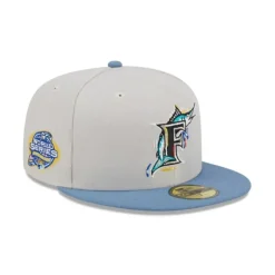 Fashion Miami Marlins Color Brush 59FIFTY Fitted Hat - KTGCaps - Baseball caps for various teams, purchased online at a discount