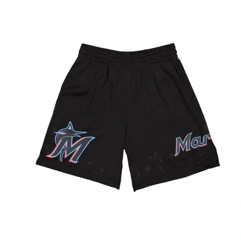 Discount Miami Marlins Mesh Shorts - KTGCaps - Baseball caps for various teams, purchased online at a discount