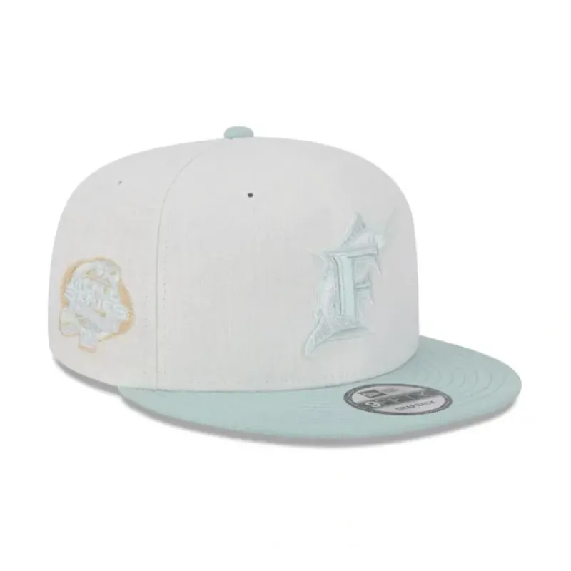 Flash Sale Miami Marlins Minty Breeze Logo Select 9FIFTY Snapback Hat - KTGCaps - Baseball caps for various teams, purchased online at a discount