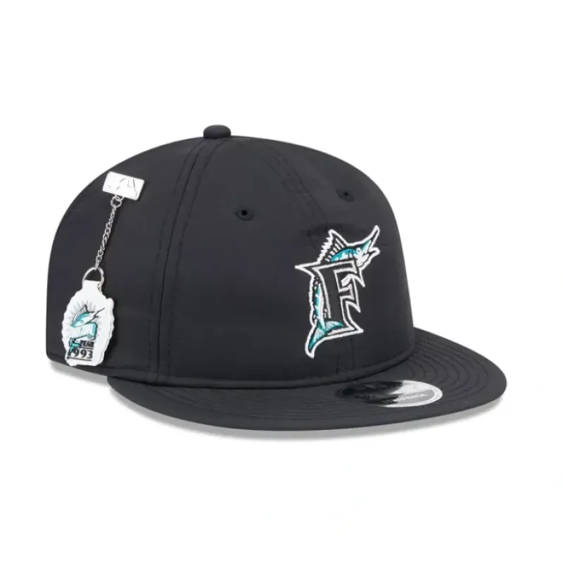 Cheap Miami Marlins Team Color Retro Crown 9FIFTY Adjustable Hat - KTGCaps - Baseball caps for various teams, purchased online at a discount