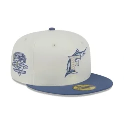 Hot Miami Marlins Wavy Chainstitch 59FIFTY Fitted Hat - KTGCaps - Baseball caps for various teams, purchased online at a discount