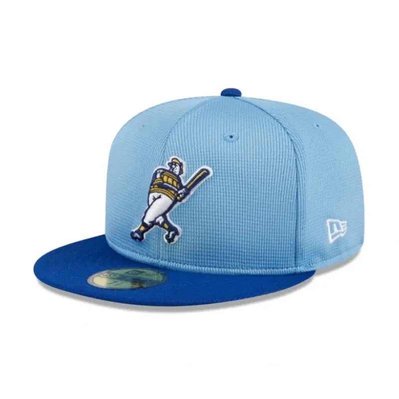 Best Sale Milwaukee Brewers 2024 Batting Practice 59FIFTY Fitted Hat - KTGCaps - Baseball caps for various teams, purchased online at a discount