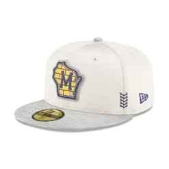 Hot Milwaukee Brewers 2024 Clubhouse Stone 59FIFTY Fitted Hat - KTGCaps - Baseball caps for various teams, purchased online at a discount