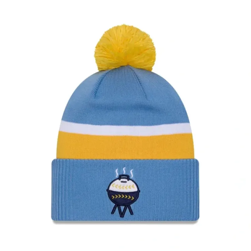Flash Sale Milwaukee Brewers City Connect Pom Knit Hat - KTGCaps - Baseball caps for various teams, purchased online at a discount