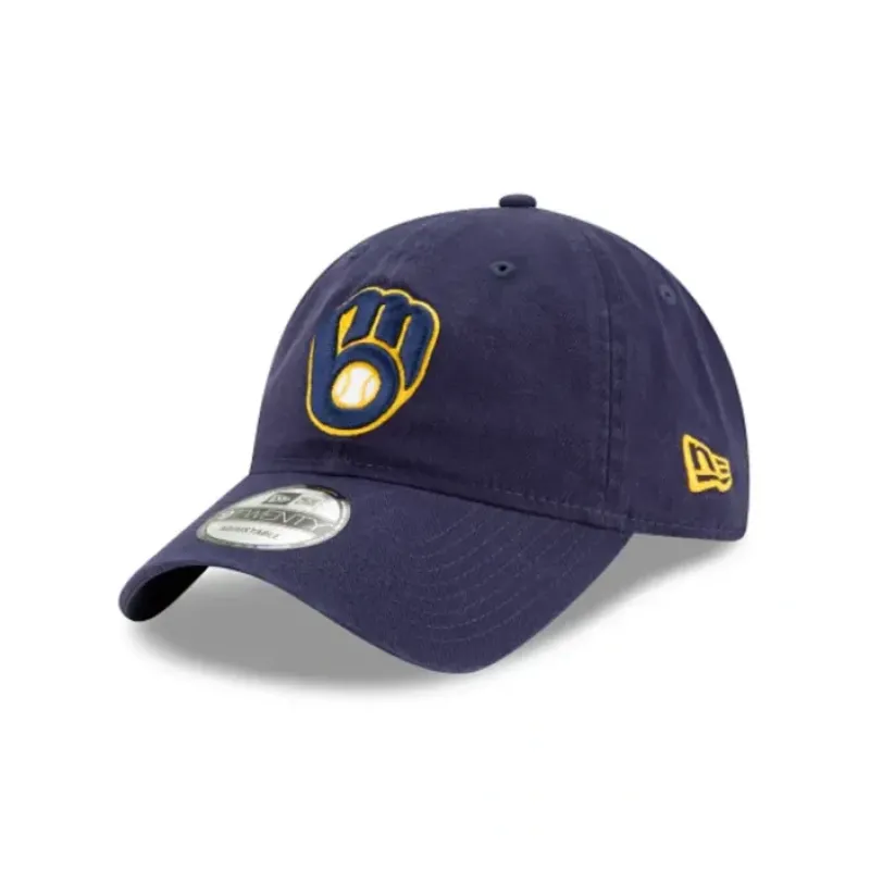 Sale Milwaukee Brewers Core Classic Blue 9TWENTY Adjustable Hat - KTGCaps - Baseball caps for various teams, purchased online at a discount