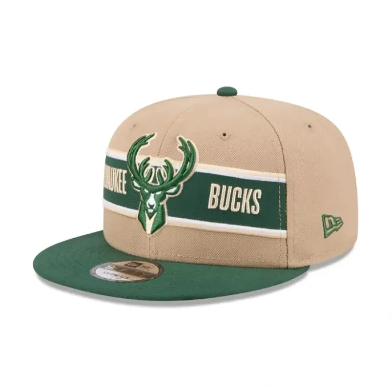 Online Milwaukee Bucks 2024 Draft 9FIFTY Snapback Hat - KTGCaps - Baseball caps for various teams, purchased online at a discount