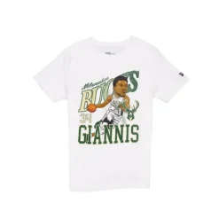 Flash Sale Milwaukee Bucks Giannis Antetokounmpo Caricature TShirt - KTGCaps - Baseball caps for various teams, purchased online at a discount