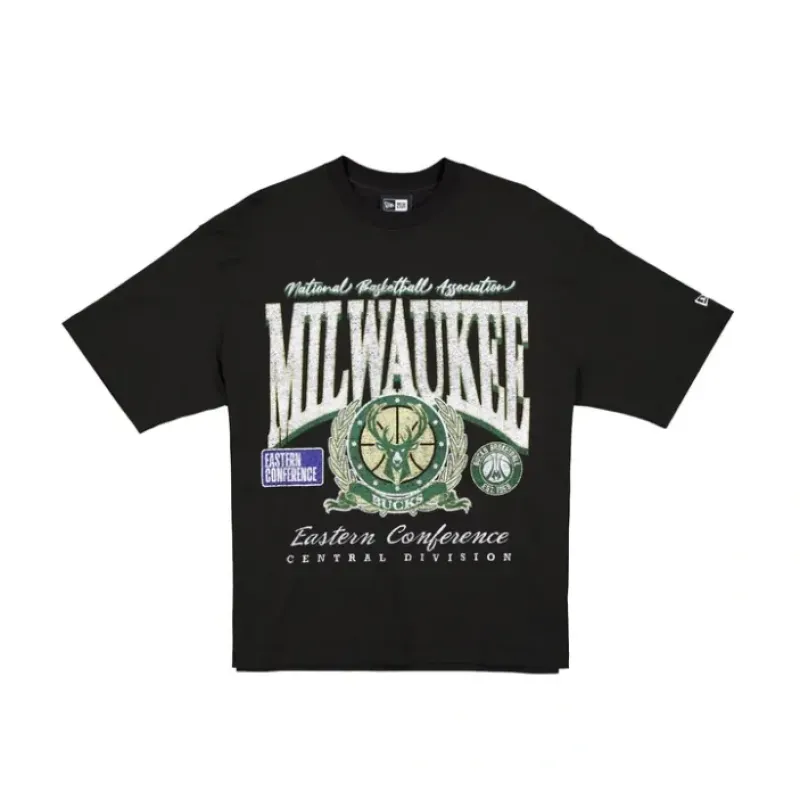 New Milwaukee Bucks Oversized Essentials TShirt - KTGCaps - Baseball caps for various teams, purchased online at a discount