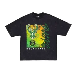Clearance Milwaukee Bucks Sport Classics Boxy Black TShirt - KTGCaps - Baseball caps for various teams, purchased online at a discount