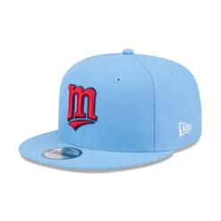 Fashion Minnesota Twins Sky Blue 9FIFTY Snapback Hat - KTGCaps - Baseball caps for various teams, purchased online at a discount