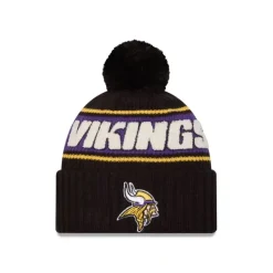 Cheap Minnesota Vikings 2024 Cold Weather Black Pom Knit Hat - KTGCaps - Baseball caps for various teams, purchased online at a discount