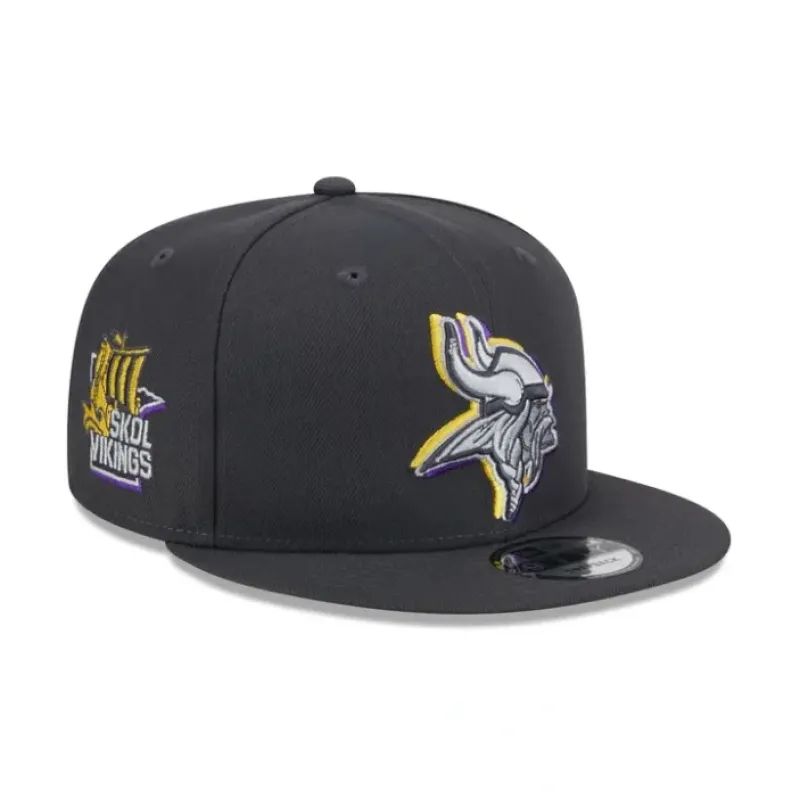 New Minnesota Vikings 2024 Draft 9FIFTY Snapback Hat - KTGCaps - Baseball caps for various teams, purchased online at a discount