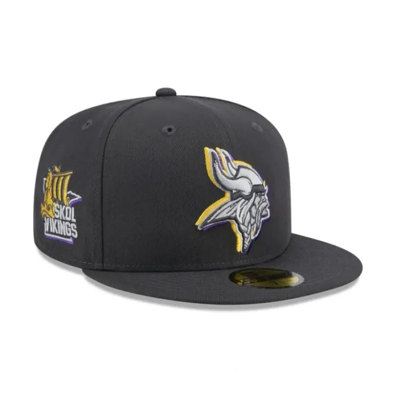 Hot Minnesota Vikings 2024 Draft Gray 59FIFTY Fitted Hat - KTGCaps - Baseball caps for various teams, purchased online at a discount