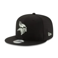 Best Sale Minnesota Vikings Black and White 9FIFTY Snapback Hat - KTGCaps - Baseball caps for various teams, purchased online at a discount
