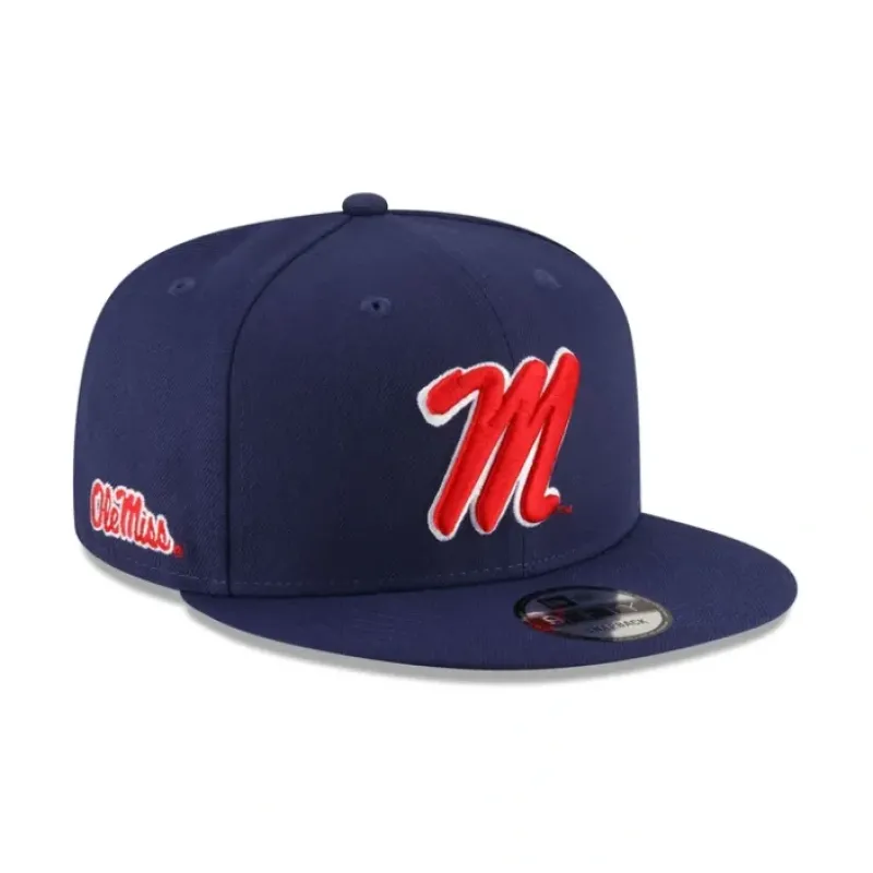 Online Mississippi Rebels 9FIFTY Snapback Hat - KTGCaps - Baseball caps for various teams, purchased online at a discount