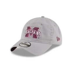Best Sale Mississippi State Bulldogs Gray 9TWENTY Adjustable Hat - KTGCaps - Baseball caps for various teams, purchased online at a discount