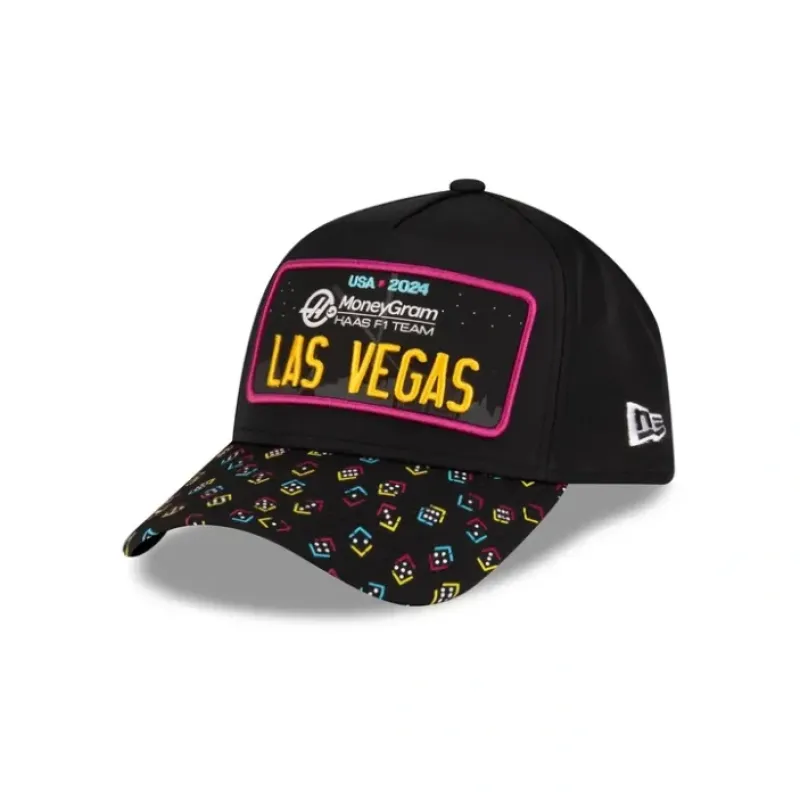 Online MoneyGram Haas F1 Team 2024 Vegas Race Special 9FORTY AFrame Snapback - KTGCaps - Baseball caps for various teams, purchased online at a discount