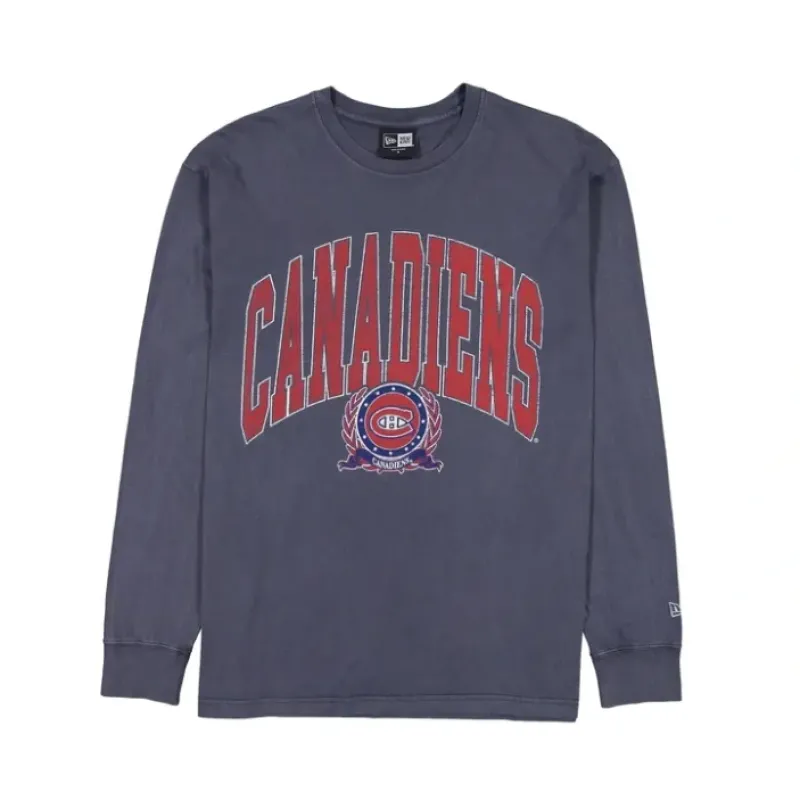 Discount Montreal Canadiens Oversized Essentials Long Sleeve TShirt - KTGCaps - Baseball caps for various teams, purchased online at a discount