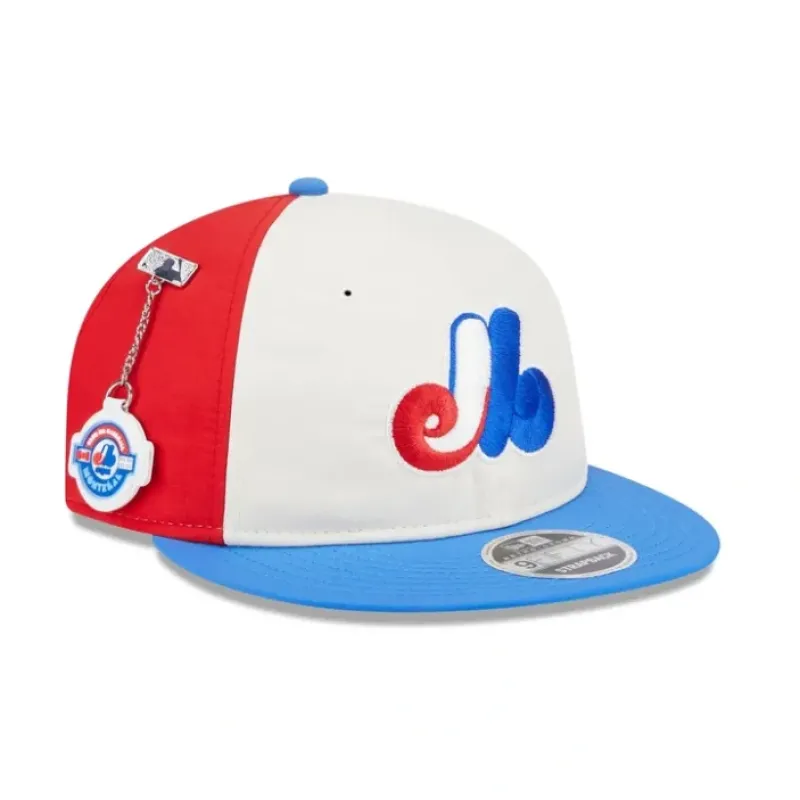 Flash Sale Montreal Expos Team Color Retro Crown 9FIFTY Adjustable Hat - KTGCaps - Baseball caps for various teams, purchased online at a discount